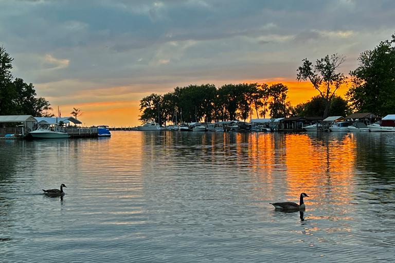 Mentor Harbor Lagoon Sunset