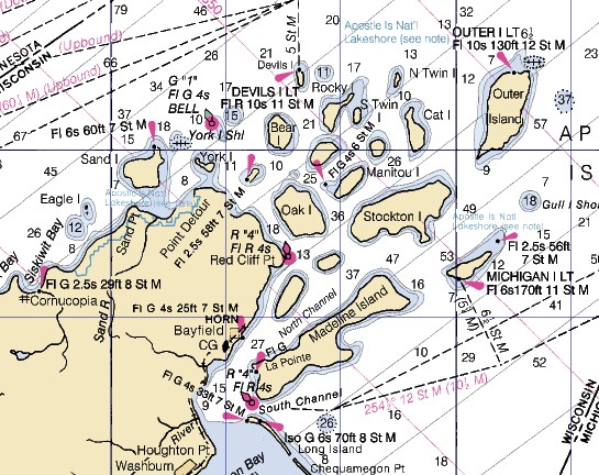 Apostle Islands Nautical Chart