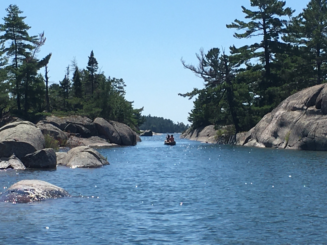 Canoeists at Cross Bay